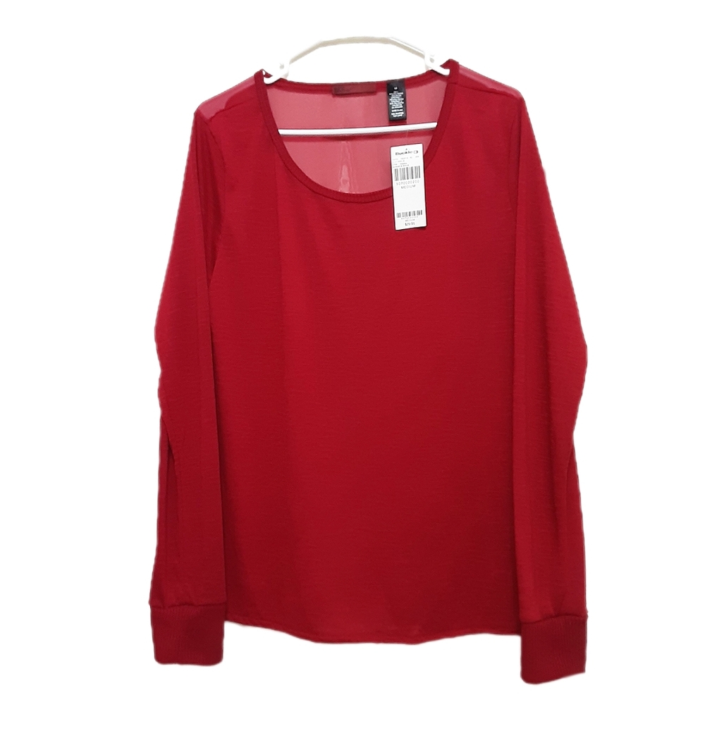 BKE Long Sleeve Red Top Womens Medium